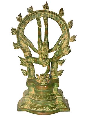 12" Lord Shiva's Tandava In Brass | Handmade | Made In India