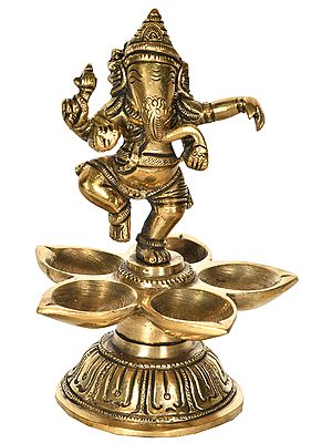 Nritya Ganesha Ritual Lamp