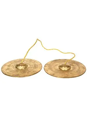 8" Large Size Bronze Cymbals for Bhajan Kirtan | Handmade | Made In South India