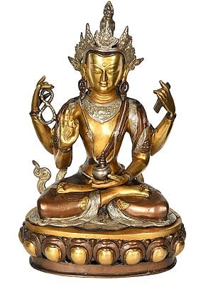 16" A Composite Image of Tibetan Buddhist Deity In Brass | Handmade | Made In India