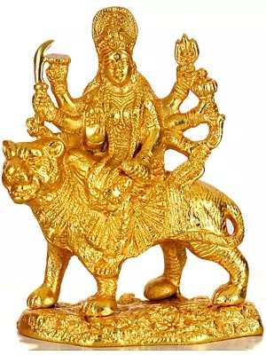 Goddess Durga Brass Statue | Handmade | Made In India