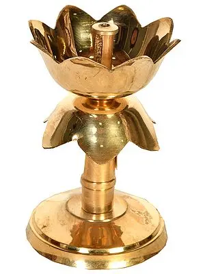 Lotus Wick Puja Lamp
