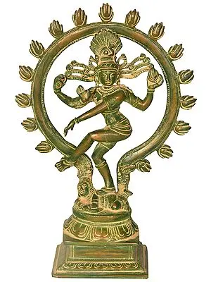 9" Nataraja In Brass | Handmade | Made In India