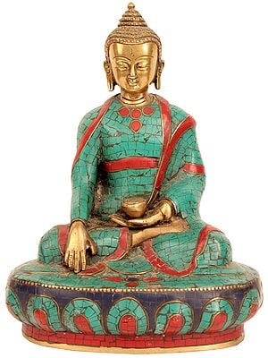 Tibetan Buddhist Lord Buddha in Bhumisparsha Mudra