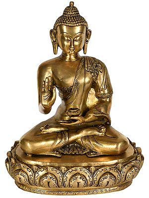 13" Preaching Buddha (Tibetan Buddhist Deity) In Brass | Handmade | Made In India