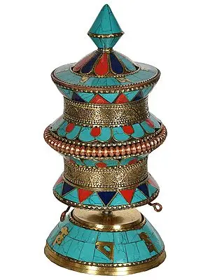 Tibetan Buddhist Prayer Wheel from Nepal
