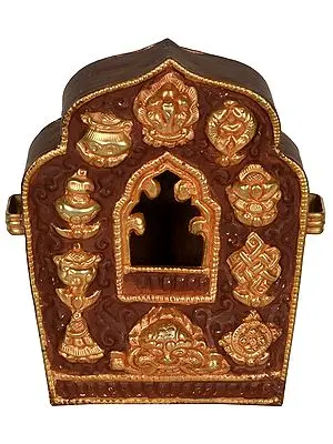 Made in Nepal Tibetan Buddhist Gau Box (Portable Shrine)