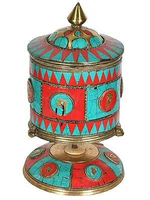 Made in Nepal Tibetan Buddhist Prayer Wheel