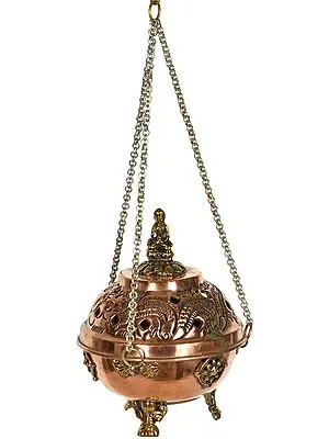 (Tibetan Buddhist) Hanging Incense Burner from Nepal