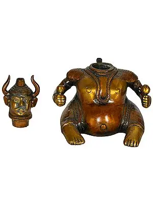 5" Tantric Incense Burner - Tibetan Buddhist In Brass | Handmade | Made In India