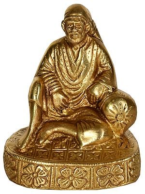 4" Sai Baba Statue In Brass | Handmade | Made In India