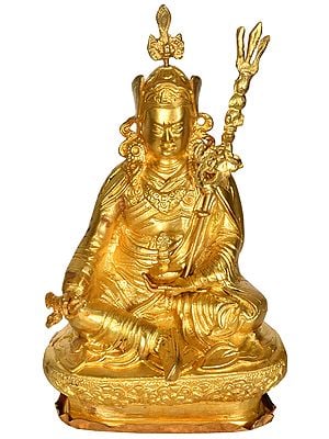 9" Guru Padmasambhava (Tibetan Buddhist Deity) In Brass | Handmade | Made In India