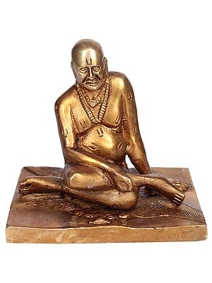 4" Shri Swami Samarth In Brass | Handmade | Made In India