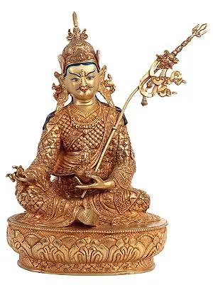 Tibetan Buddhist Guru Padmasambhava with Superfine Carving - Made in Nepal