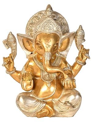 8" Bhagawan Ganesha In Brass | Handmade | Made In India