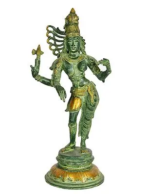 16" Ardhanarishvara (Shiva-Shakti) In Brass | Handmade | Made In India