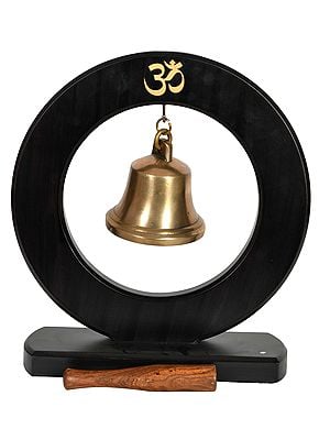 Bell on a Wooden Stand with Mallet