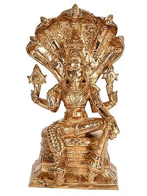 Fine Quality Vishnu Seated on Sheshnaag