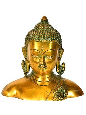 6" Lord Buddha Bust (Tibetan Buddhist) In Brass | Handmade | Made In India