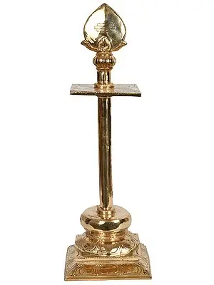Large Size Bronze Vel of Karttikeya on Stand