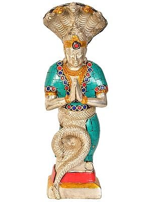 9" Brass Patanjali Statue - Founder of Yoga System | Handmade | Made in India