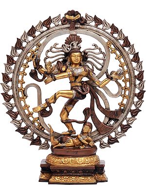 21" Shabda Brahman Brass Sculpture – Representation of Sound Divine | Handmade Indian Craft