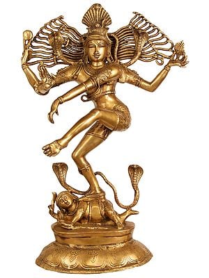 30" Large Size Brass Statue of Lord Shiva's Tandava Dance | Handmade | Made in India