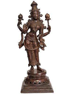18" Devi Lakshmi as Padmavati In Brass | Handmade | Made In India