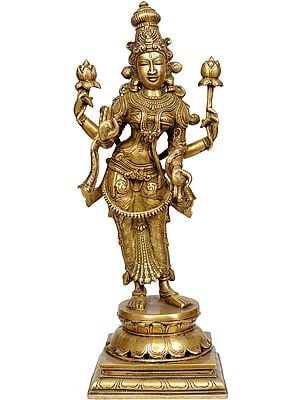 18" Devi Lakshmi as Padmavati In Brass | Handmade | Made In India
