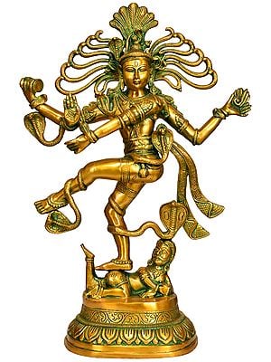 21" Lord Shiva as Nataraja In Brass | Handmade | Made In India