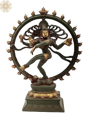 13" Lord Shiva as Nataraja | Handmade | Brass Statue | Made In India