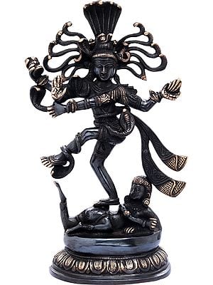 14" Divinity Of Nataraja's Tandava In Brass | Handmade | Made In India