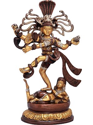 14" Divinity Of Nataraja's Tandava In Brass | Handmade | Made In India