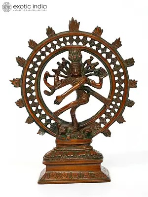 8" Nataraja Brass Sculpture | Handmade | Made in India