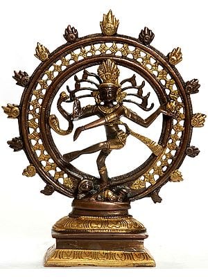 8" Nataraja Brass Sculpture | Handmade | Made in India