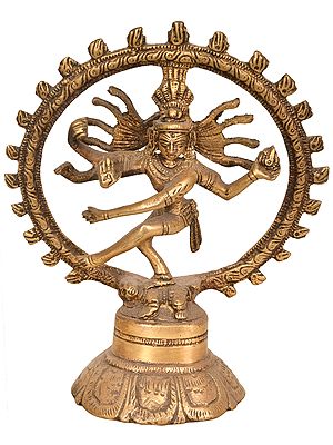 5" Nataraja Statue In Brass | Handmade | Made In India
