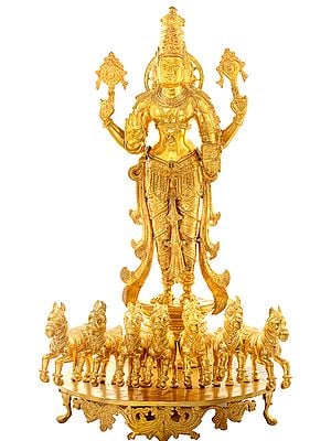 Lord Surya In Bronze, As Resplendent As The Sun