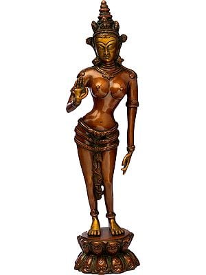 14" Devi Parvati In Brass | Handmade | Made In India