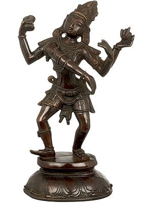 10" Dancing Shiva In Brass | Handmade | Made In India