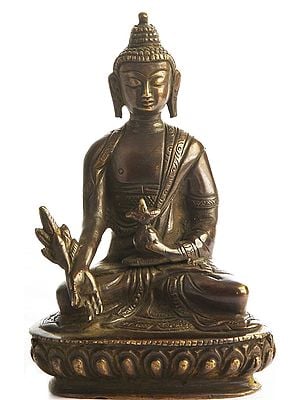 5" Myrobalan Buddha In Brass | Handmade | Made In India