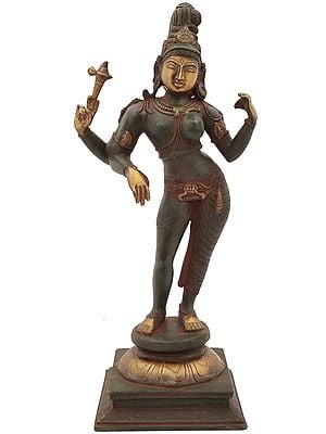 15" Ardhanarishvara (Shiva-Shakti) Brass Sculpture | Handmade | Made in India