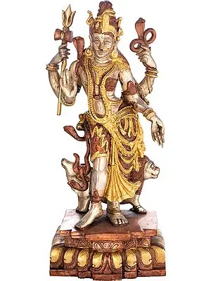17" Ardhanarishvara (Shiva and Parvati) In Brass | Handmade | Made In India