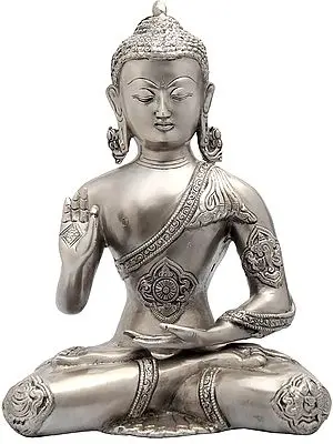 11" Lord Buddha Preaching His Dharma In Brass | Handmade | Made In India