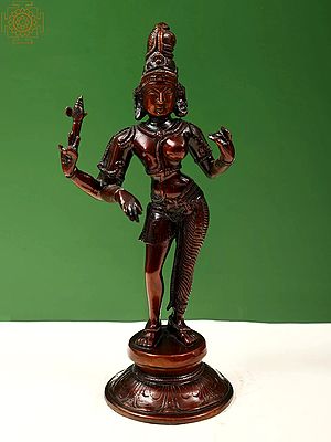 11" Ardhanarishvara In Brass | Handmade | Made In India