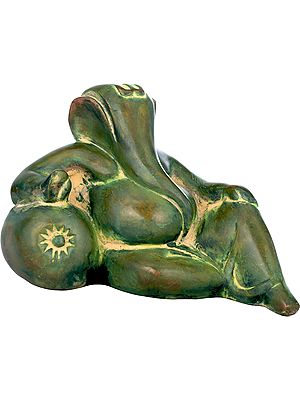 4" The Sacred Silhouette of Ganesha in Brass | Handmade | Made in India