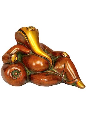 4" The Sacred Silhouette of Ganesha in Brass | Handmade | Made in India