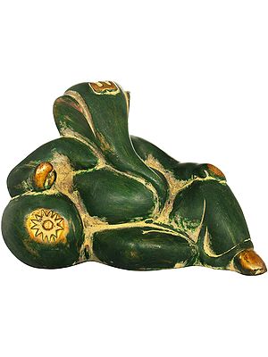 4" The Sacred Silhouette of Ganesha in Brass | Handmade | Made in India