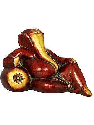 4" The Sacred Silhouette of Ganesha in Brass | Handmade | Made in India