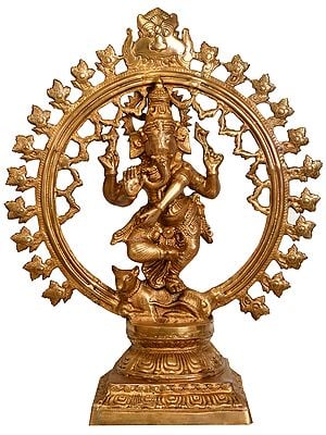 29" Large Size Ganesha - The Son of Nataraja In Brass | Handmade | Made In India