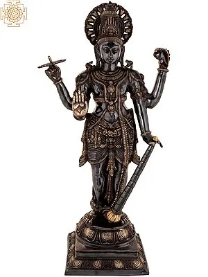 42" Bhagawan Vishnu, The Supreme Lord In Brass | Handmade | Made In India